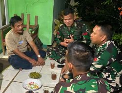 Hangatkan Malam, Satgas TMMD Anjangsana ke Rumah Warga Wujudkan Kemanunggalan TNI-Rakyat