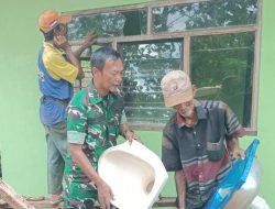 Dukung Program TMMD ke-124, Pasi Ter Kodim 0610/Sumedang Serahkan Wastafel dan Septik Tank kepada Warga Desa Pamulihan