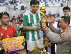 P2K Masuk Juara 3 Setelah Dikalahkan Tim Gawat Diputaran Final Turnamen Futsal Kapolres Cup 2025