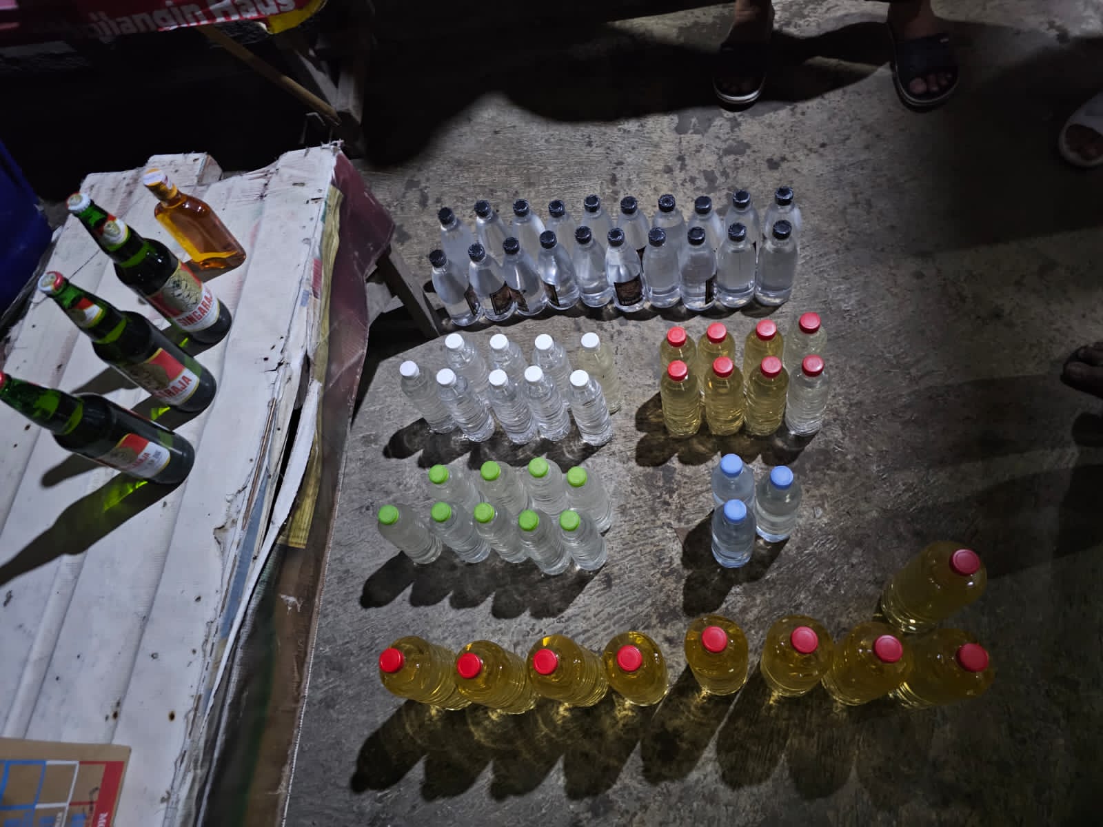 Barang Bukti Minuman Hasil Razia