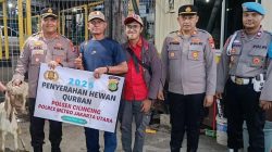 Polsek Cilincing Jakarta Utara Salurkan Hewan Kurban Kepada Berbagai Lembaga di Kalangan Masyarakat 