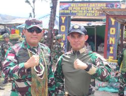 Brigjen TNI Tagor Rio Pasaribu, S.E (Dankolakops Korem 172/PWY) & rombongan Kunjungin Pos Kotis Walesi Satgas Pamtas Kewilayahan RI