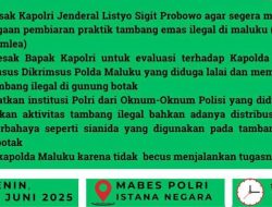 Dua Aliansi Mahasiswa Desak Kapolri Tindak Tegas Mafia Tambang Ilegal & Copot Kapolda Maluku