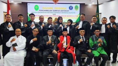 Sumpah Advokat di Pengadilan Tinggi Banjarmasin. Mantan Ketua KPK Sampaikan Harus Mencontoh Adnan Buyung Nasution