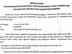 Warga Desak Bupati Segera Nonaktifkan Kades Sumber Sari Dedek Agustiawan