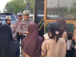 Satlantas Polres Metro Tangerang Kota Kampanyekan Keselamatan Lalu Lintas di Halte Bus Tayo Tang City