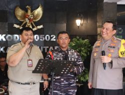 Forkopimko Jakarta Utara Berikan Kejutan HUT TNI ke – 80 di Kodim 0502/Jakarta Utara