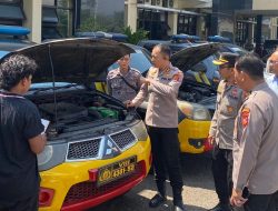 Kapolres Sumedang Pimpin Pengecekan Ranmor Dinas R4 Polsek Jajaran Tahun 2025
